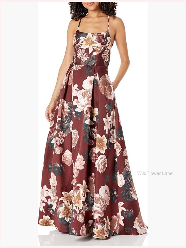 Sleeveless Mikado Maxi Party Dress With Lace Back